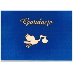 " Gratulacje " + dekor bocian